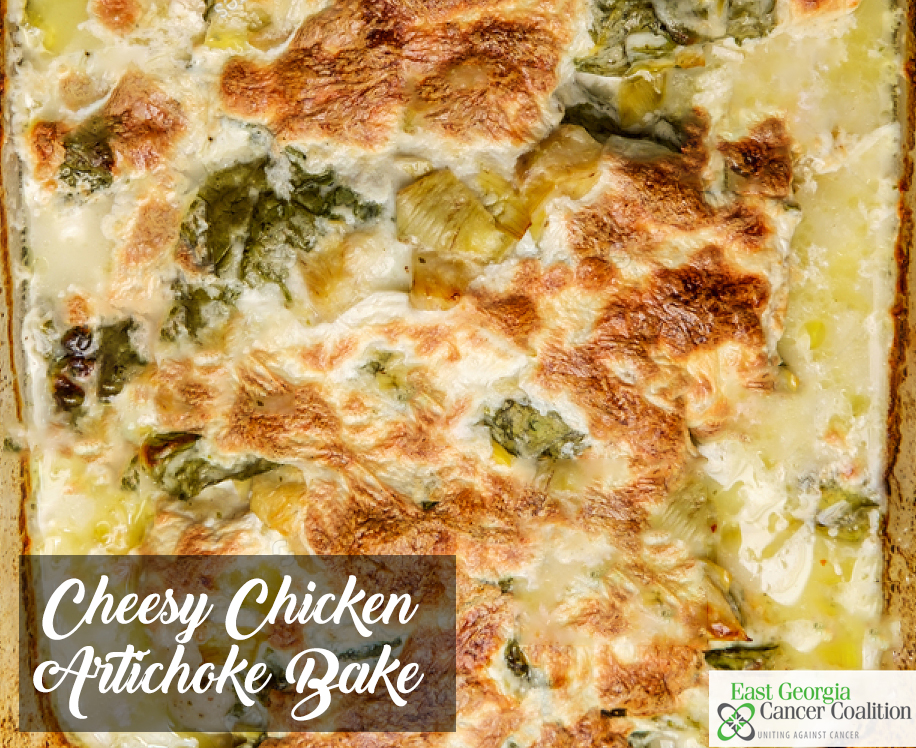 Cheesy Chicken Artichoke Bake