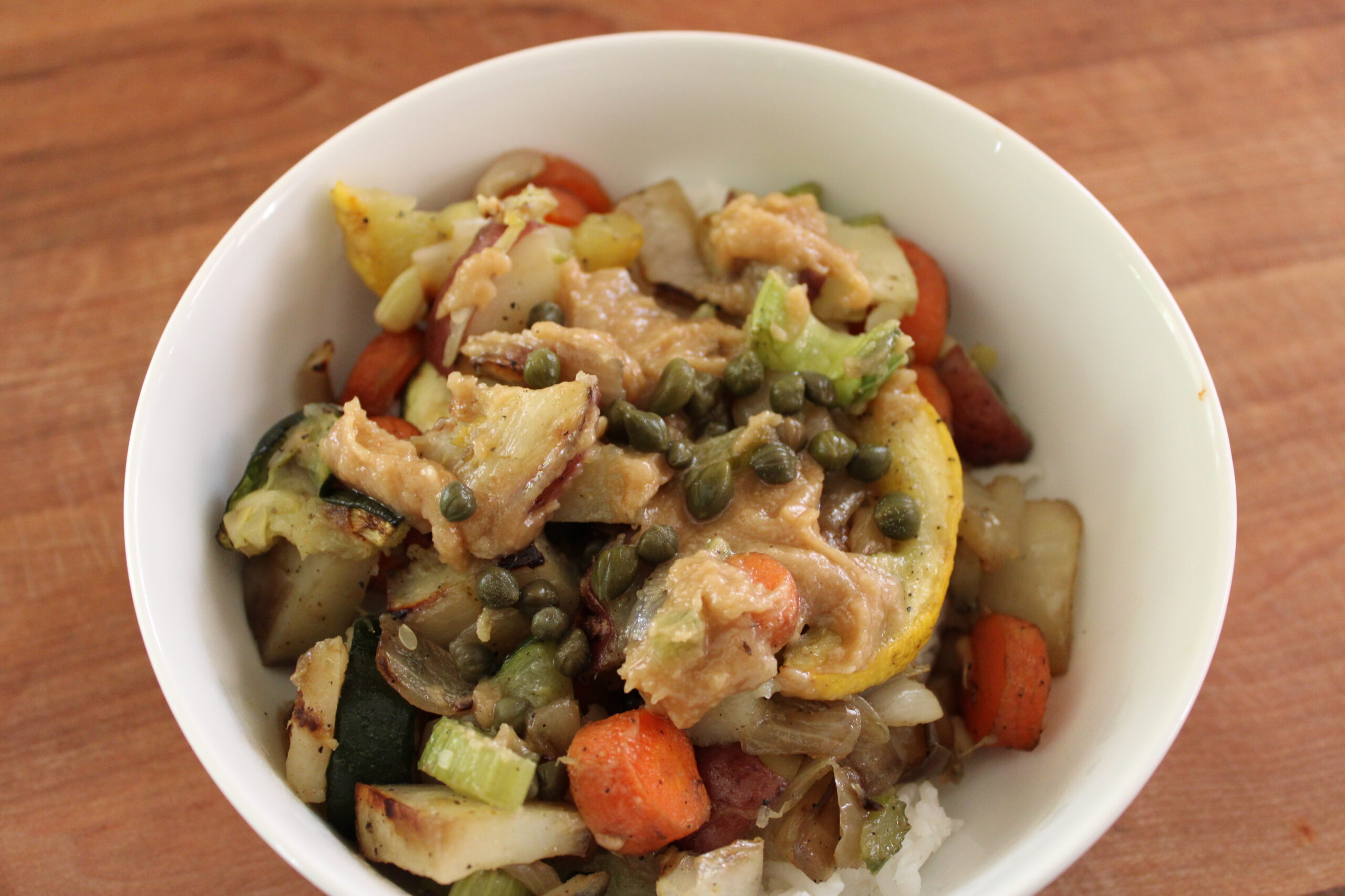 Root Vegetable Tahini Grain Bowl