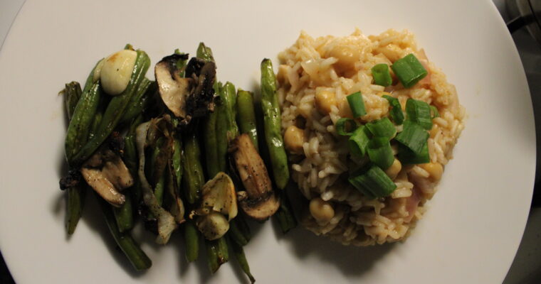Roasted Green Beans & Rice Pilaf