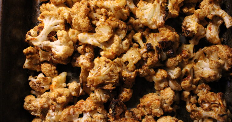 “Cheesy” Roasted Cauliflower