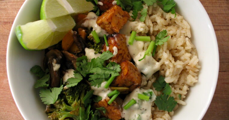 BBQ Tempeh Rice Bowl