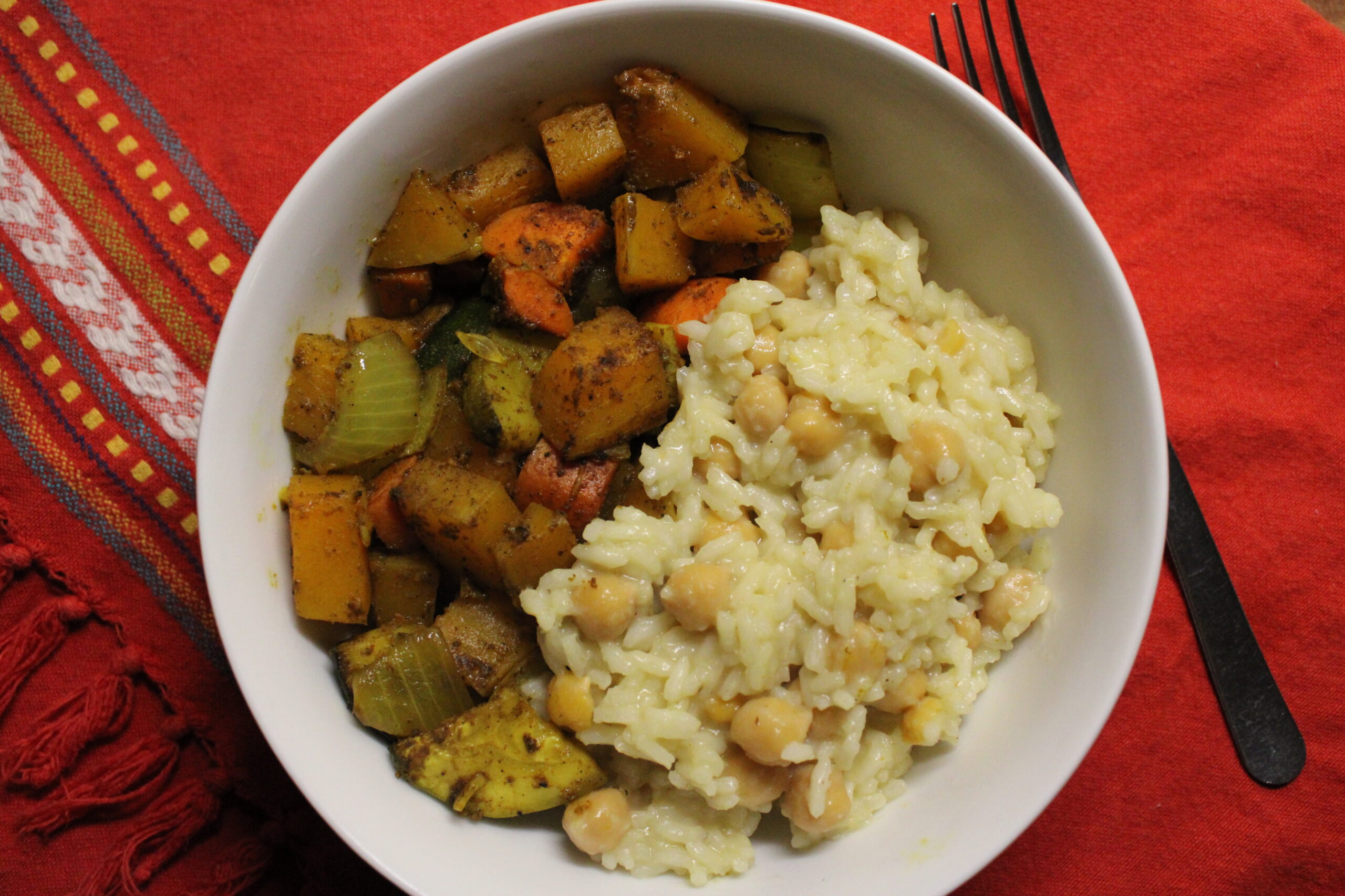 Creamy Coconut Pilaf & Curry Vegetables