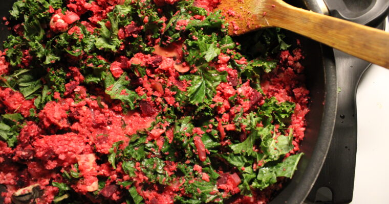 Beet Cauliflower Risotto