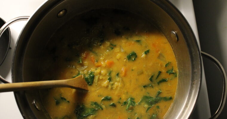 Kale & Lentil Coconut Soup