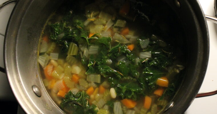 Rosemary & Kale Navy Bean Soup