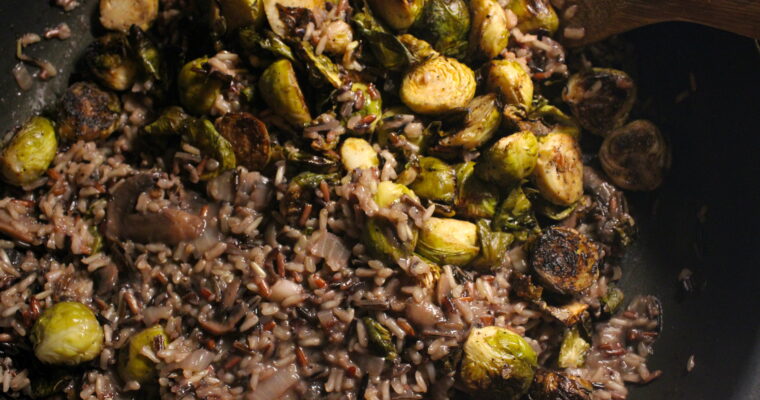 Mushroom Wild Rice & Roasted Brussels Sprouts