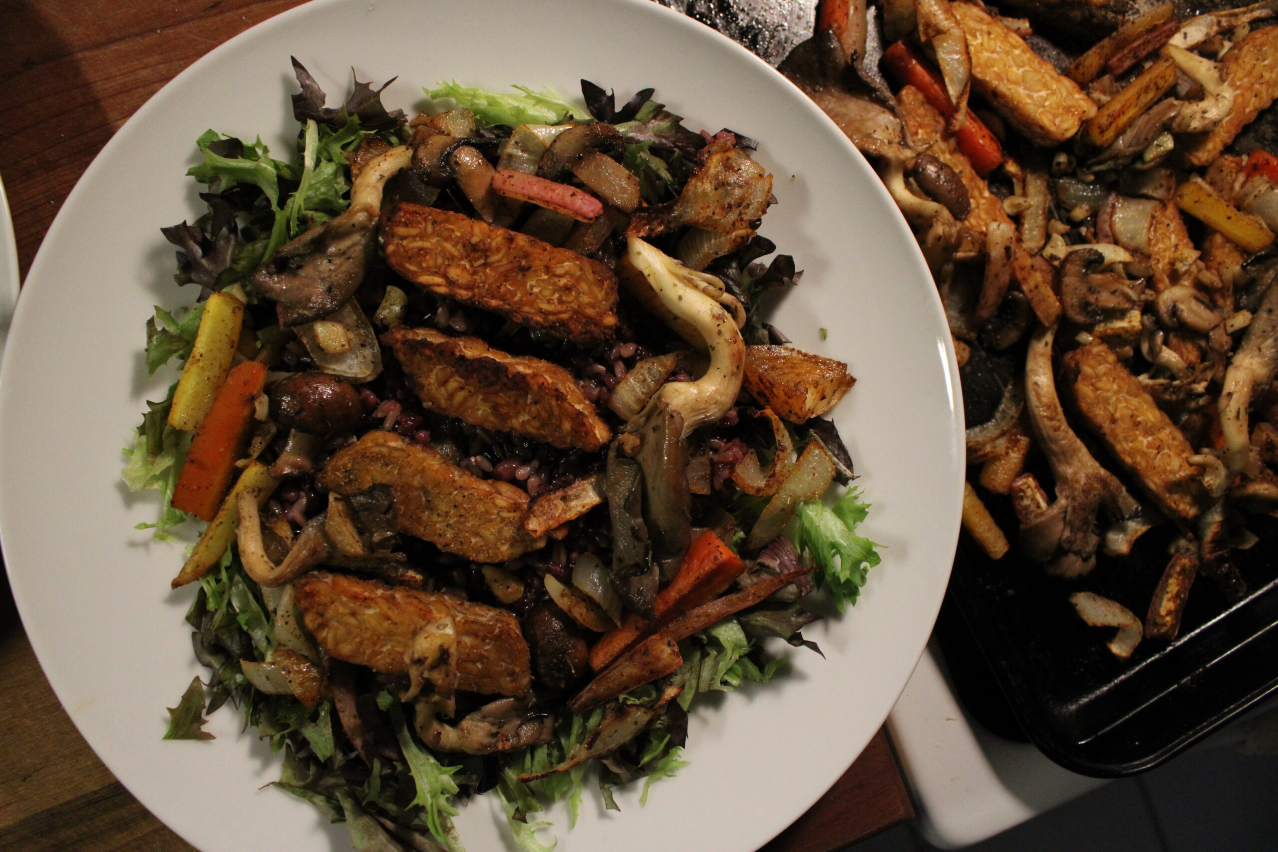 Roasted Oyster Mushroom & Veggie Plate