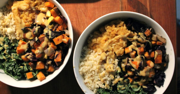 Sweet Potato Cauliflower Rice Bowl