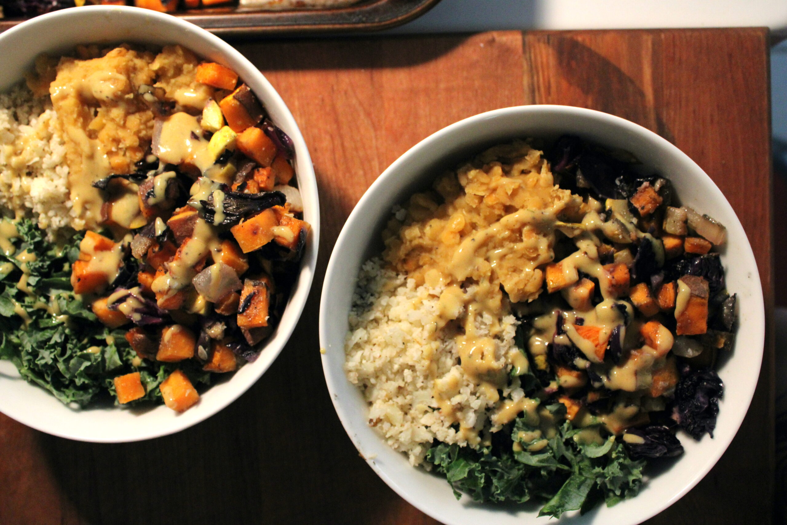 Sweet Potato Cauliflower Rice Bowl