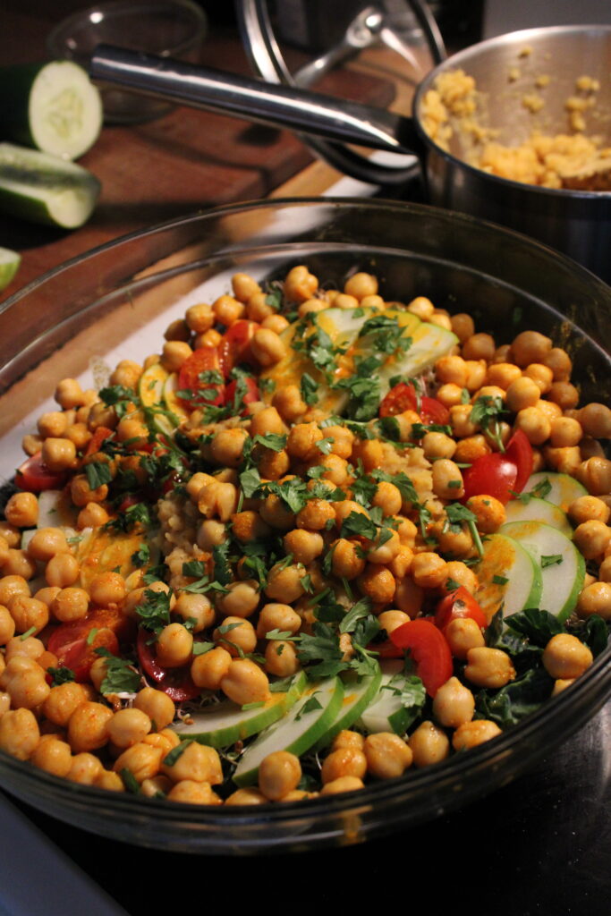 Turmeric Chickpea Buddha Bowl - Hearty at Home Healthy
