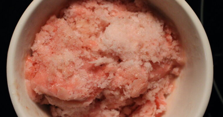 Strawberry-Rhubarb Aquafaba Ice Cream