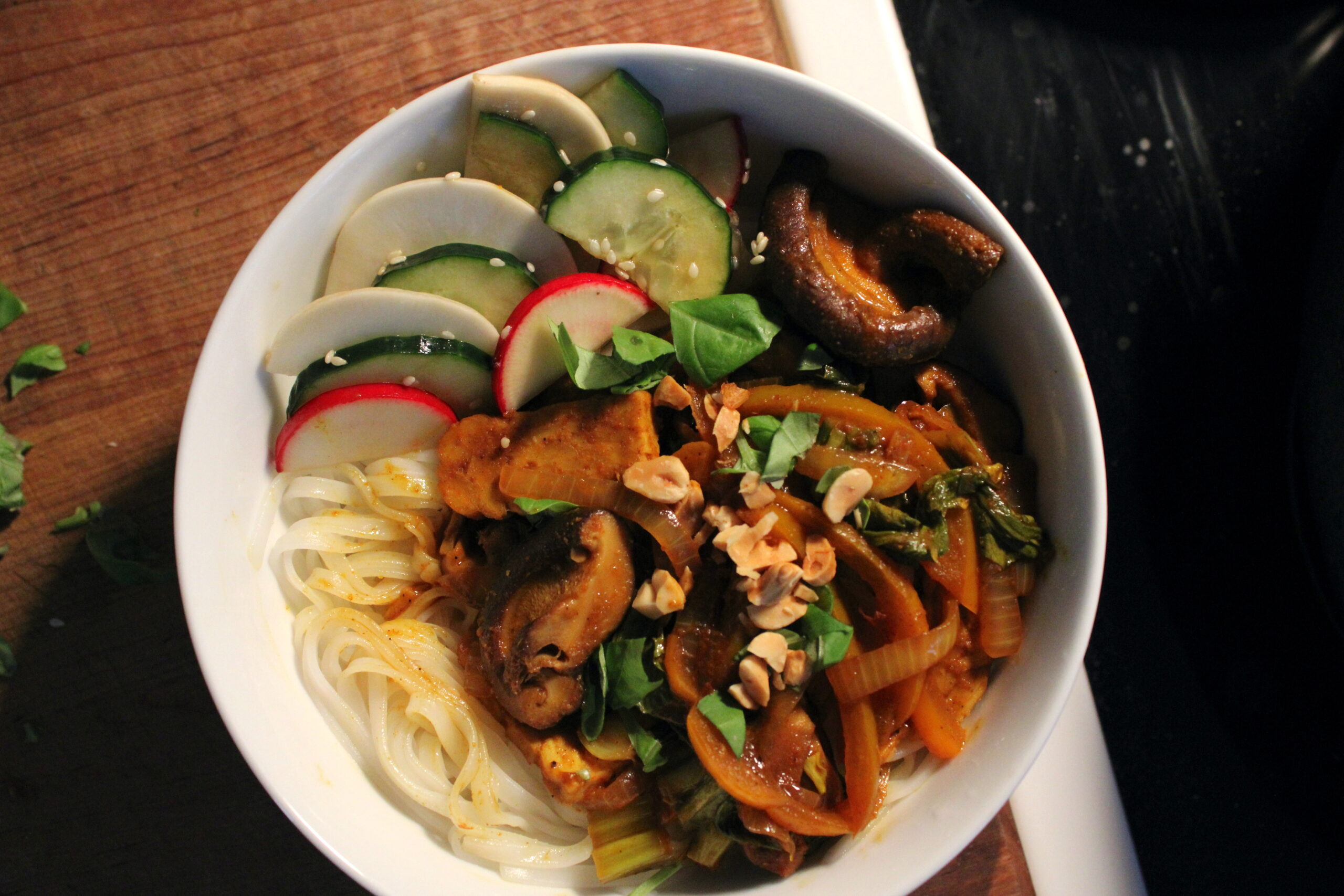 Turmeric Shiitake Noodle Bowl