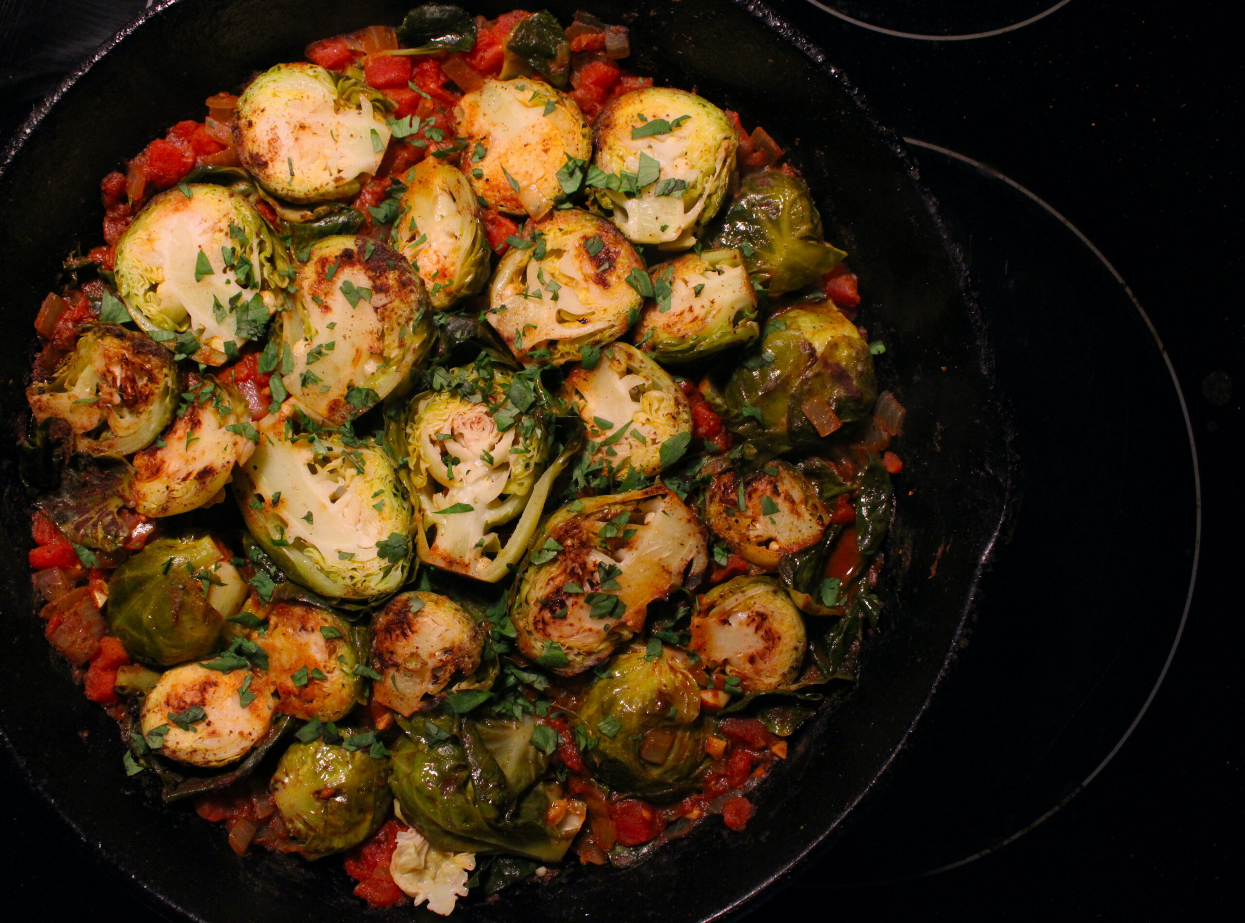 Curried Pan-Seared Brussels Sprouts