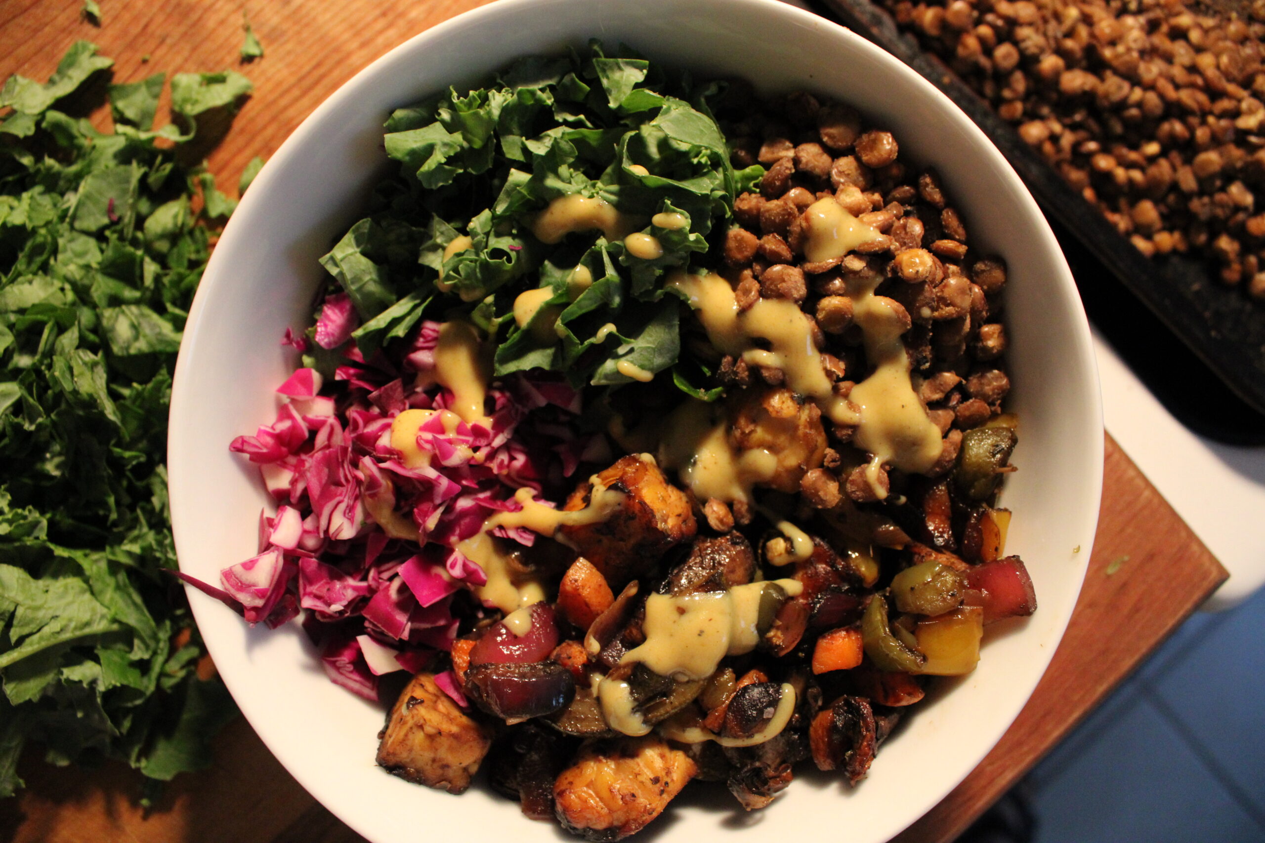 Roasted Lentil Balsamic Bowl