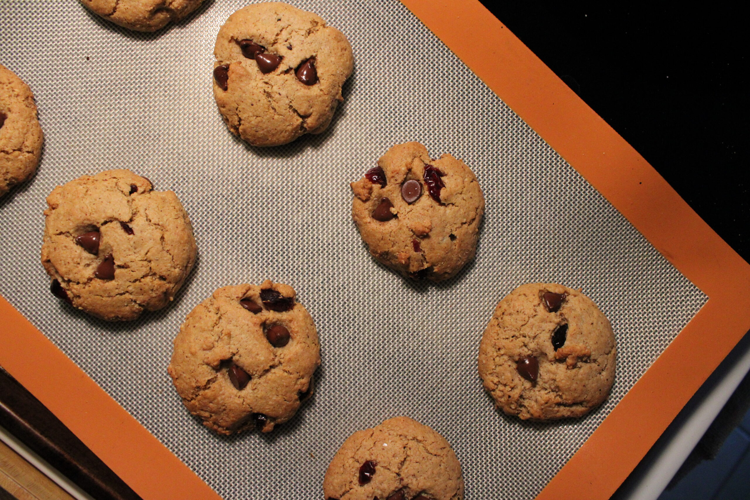 Chocolate Almond Cranberry Cookies