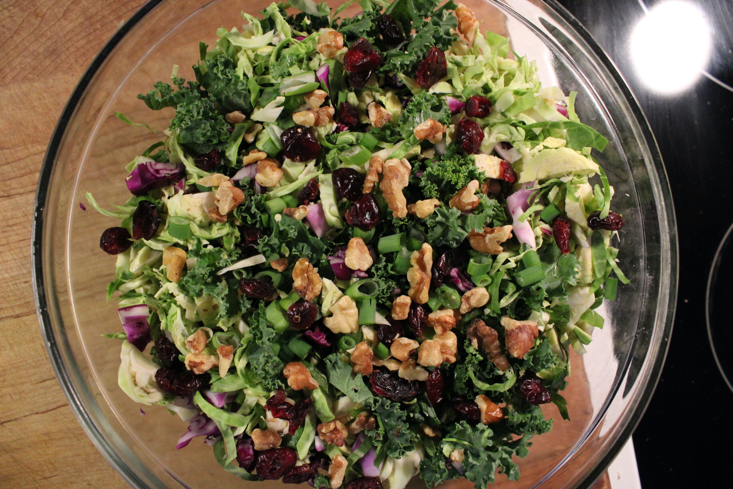 Kale & Shaved Brussels Sprouts Salad