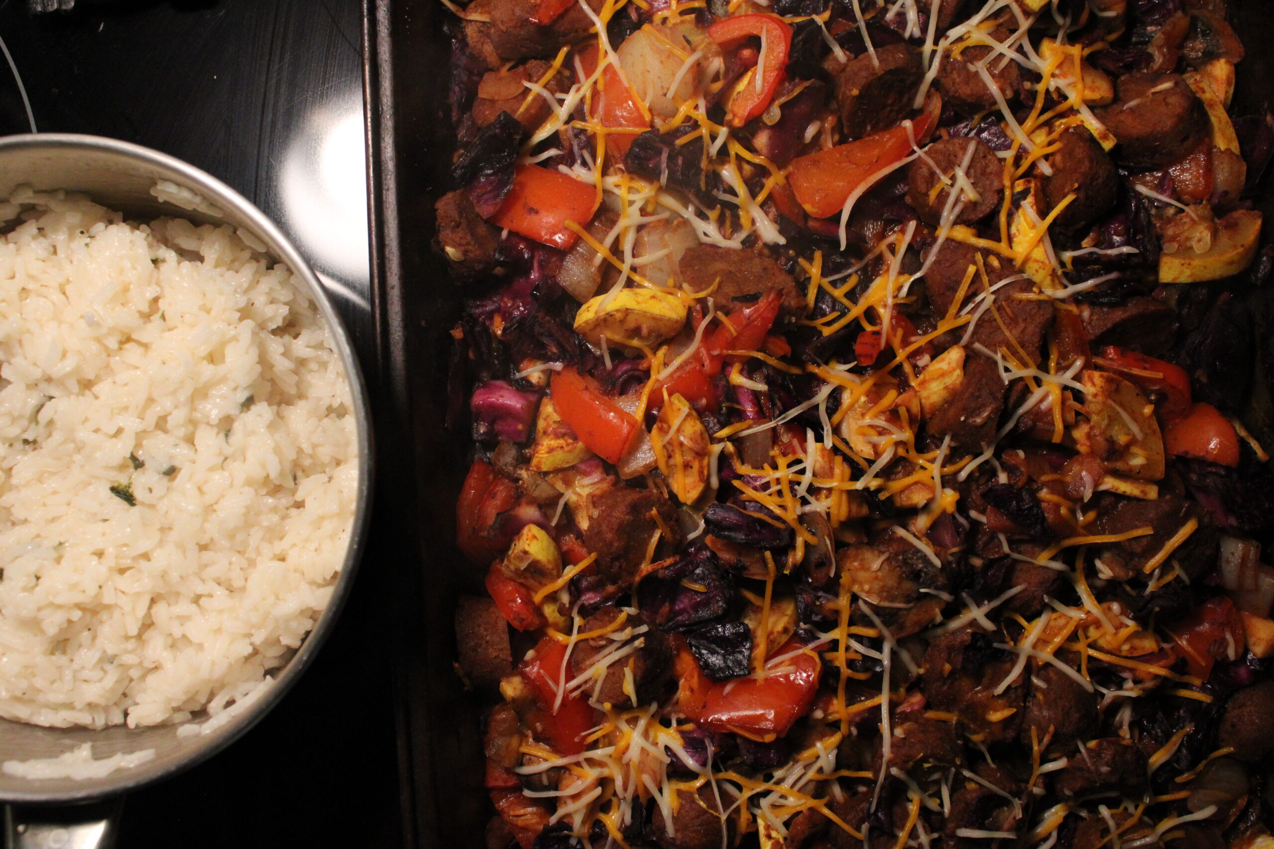 Cilantro Lime Rice & Spicy Roasted Veggies