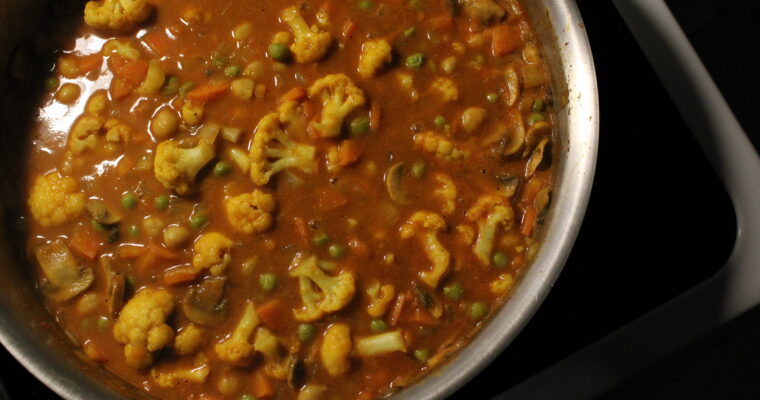 Jamaican Style Cauliflower Chickpea Curry