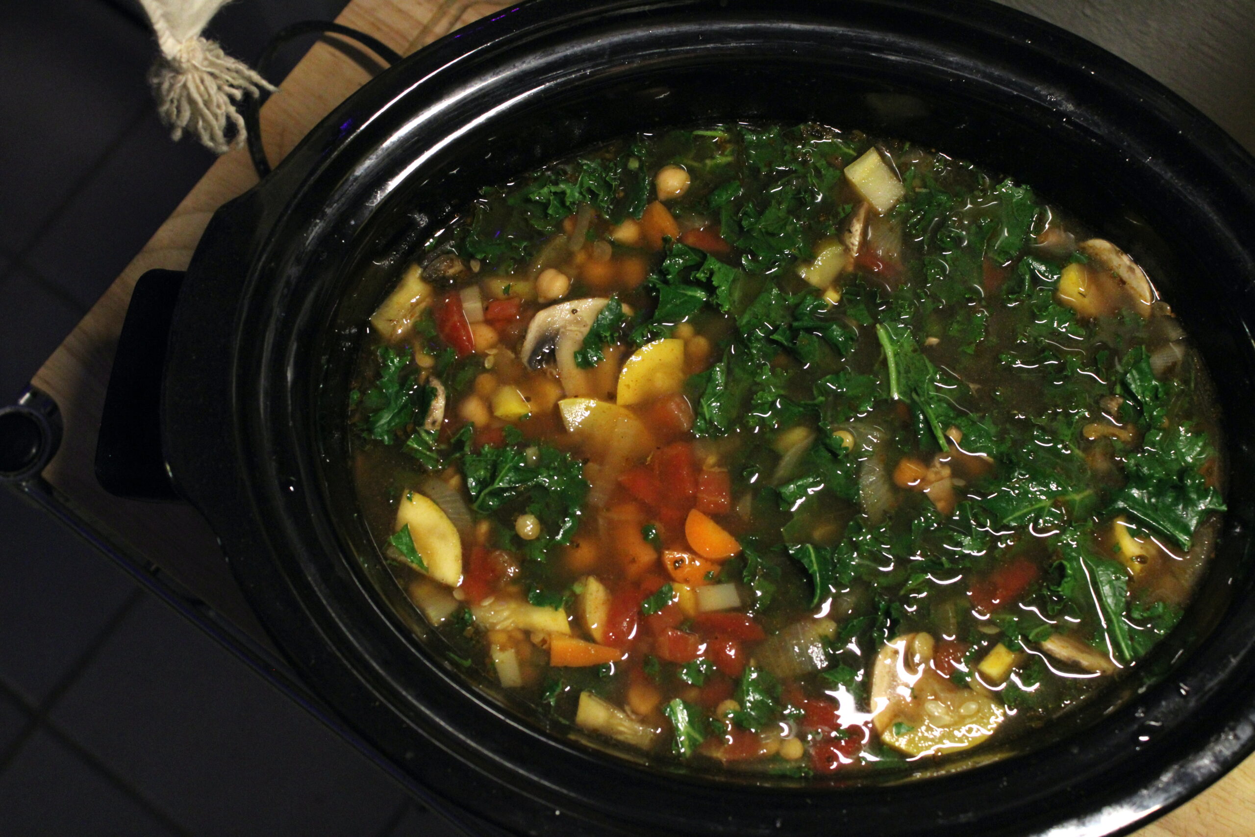 Slow Cooker Chickpea Lentil Soup