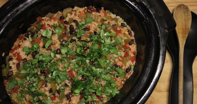 Slow Cooker Black Beans & Rice