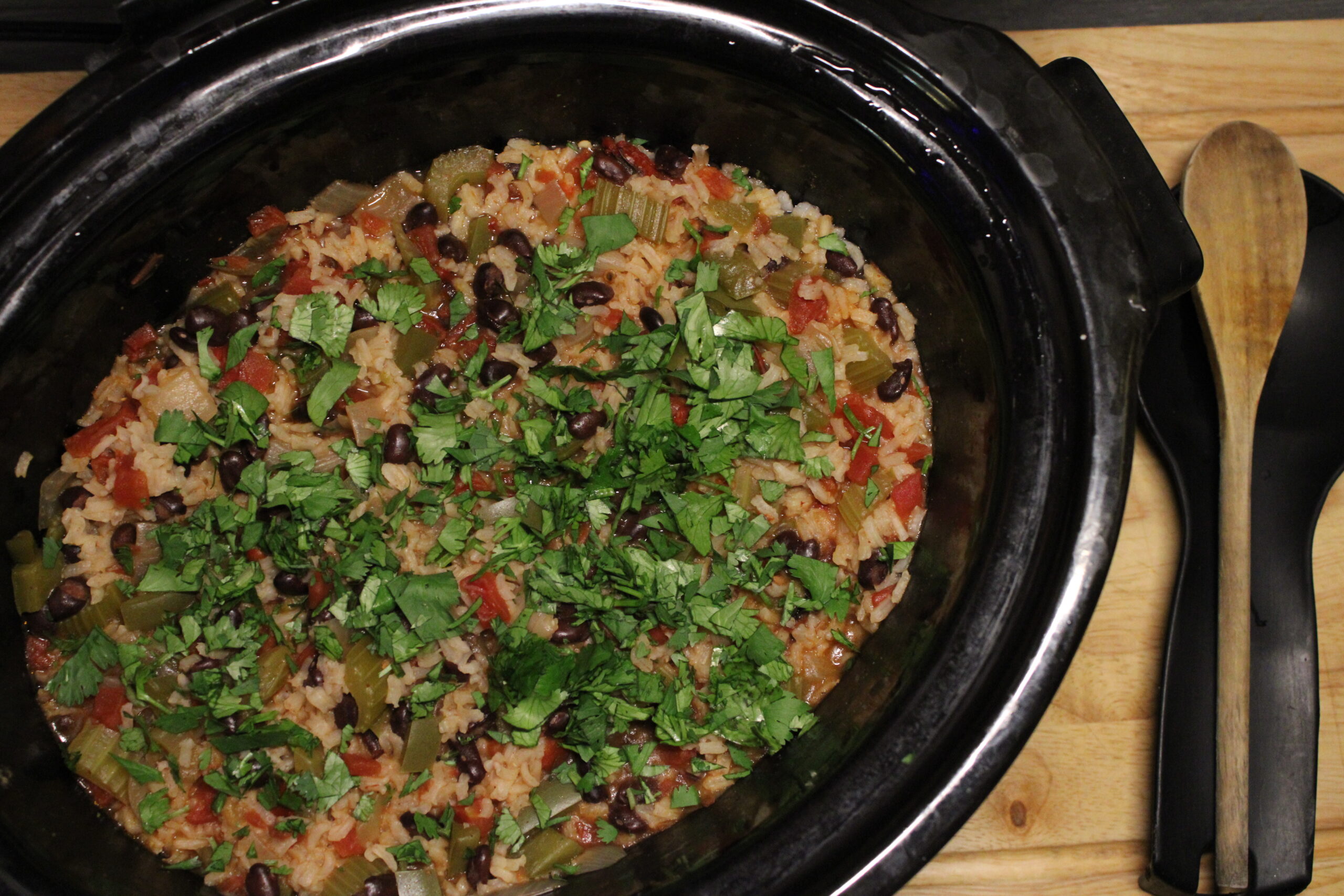 Slow Cooker Black Beans & Rice