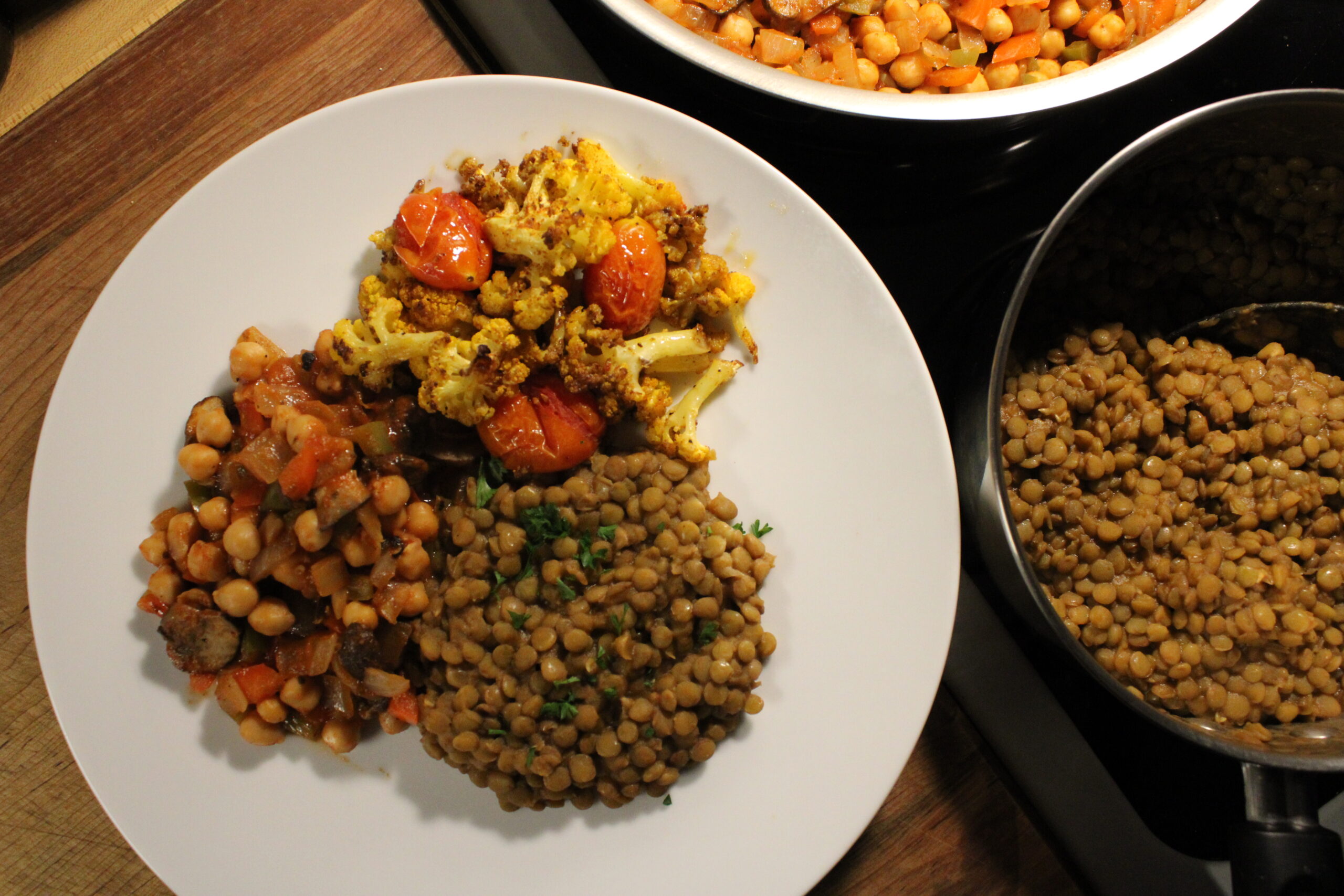 Ethiopian-Spiced Lentil Vegetable Platter