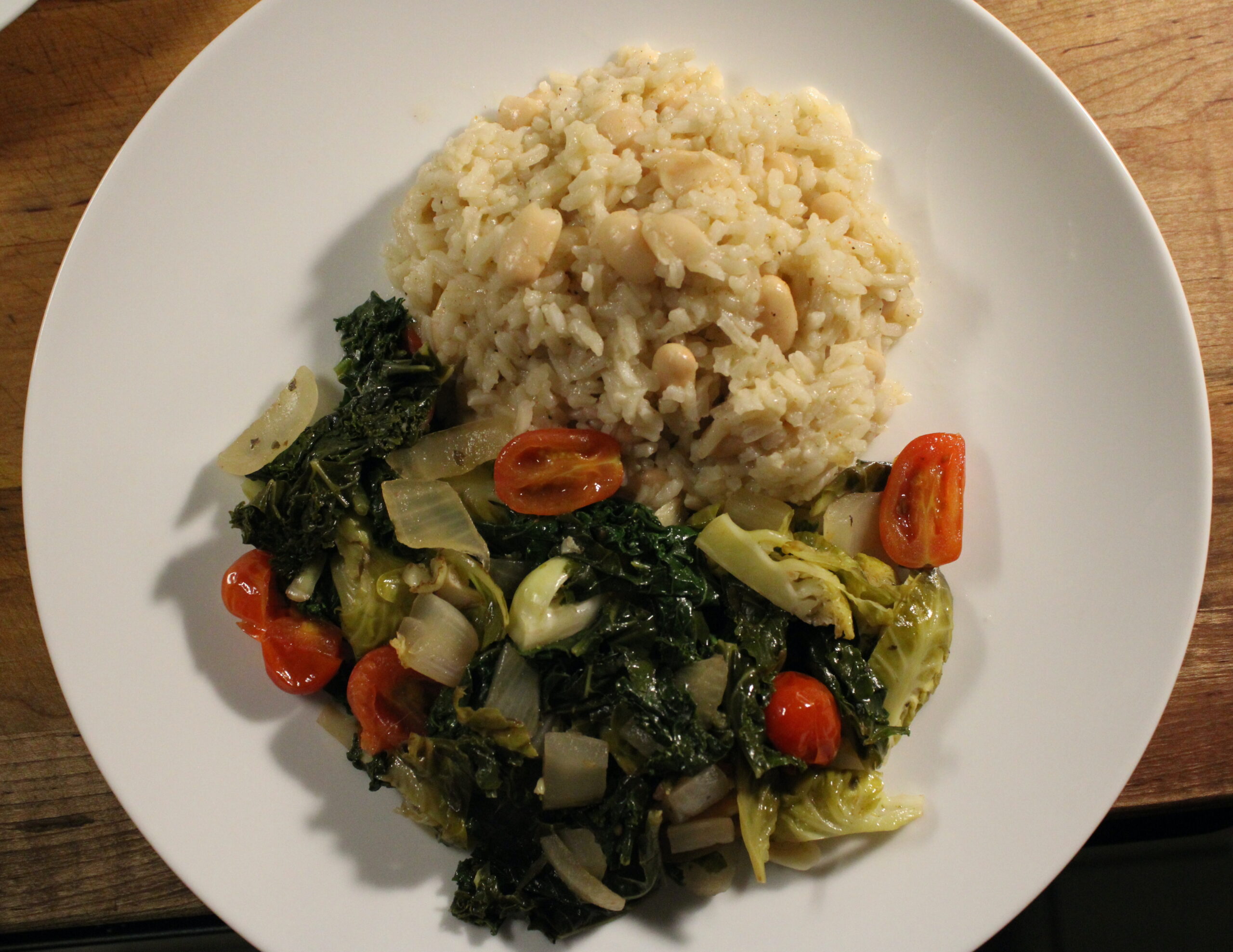 Braised Sprouts & Tomatoes