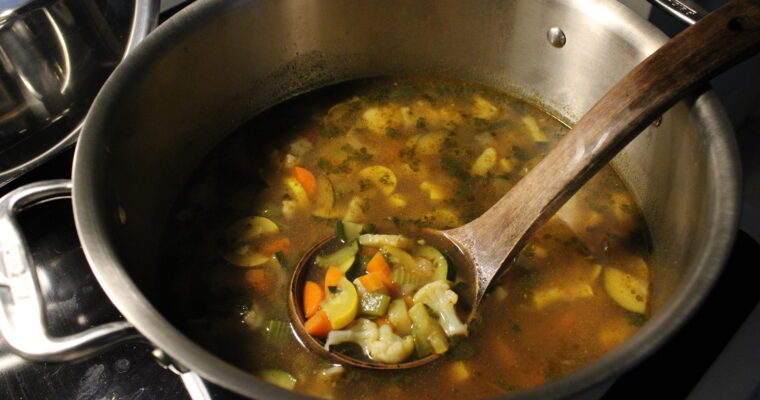 Cauliflower Chickpea Veggie Soup