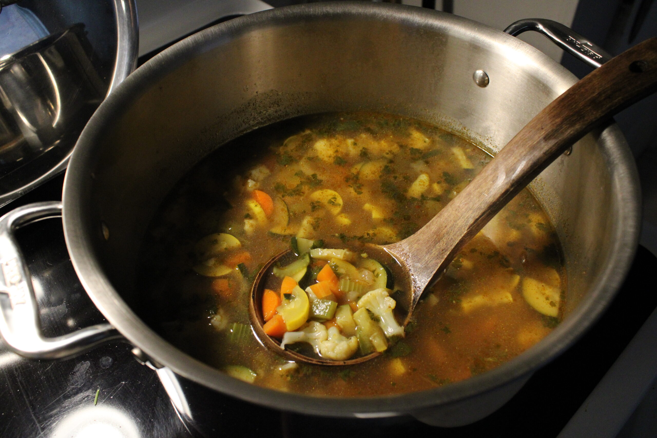 Cauliflower Chickpea Veggie Soup