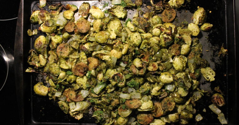 Pesto Brussels Sprouts