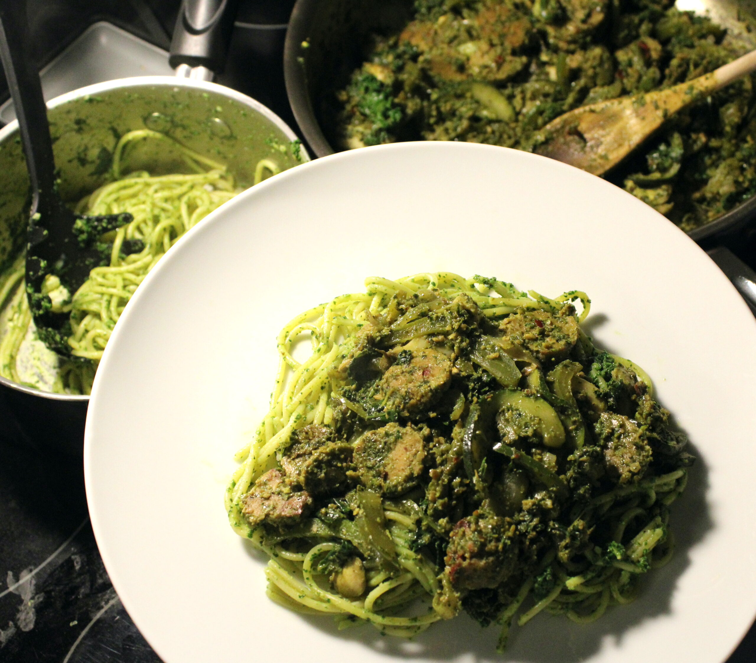 Pesto Sausage Pasta