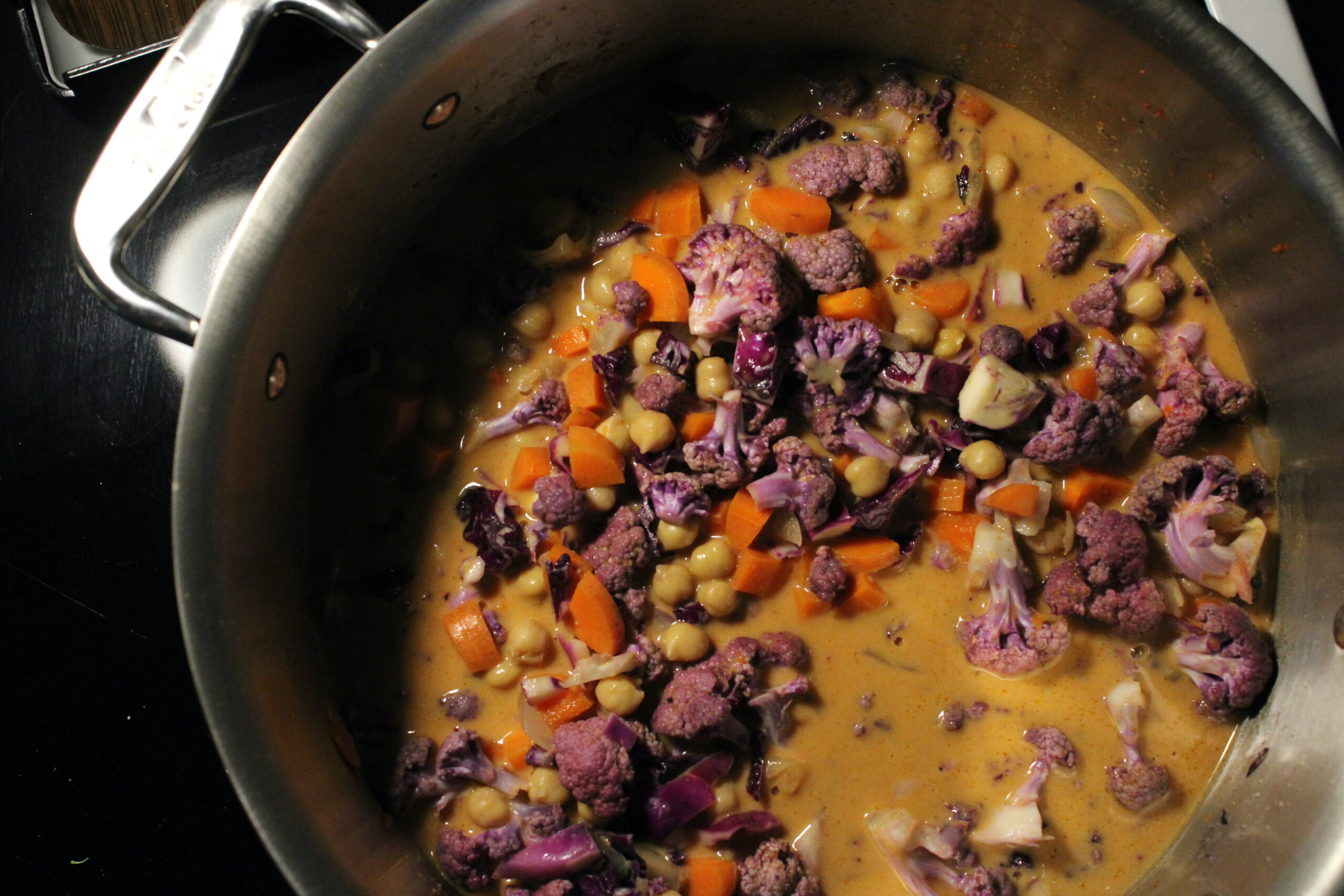 Purple Cauliflower & Cabbage Curry