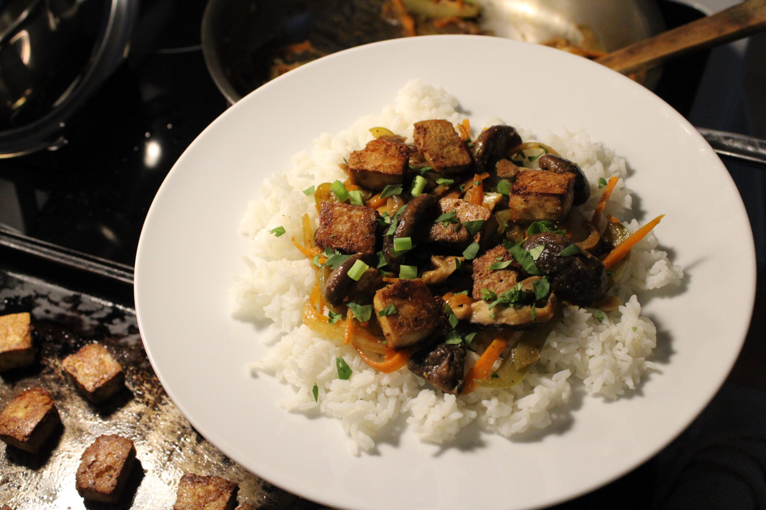 Shiitake & Roasted Tofu Stir Fry