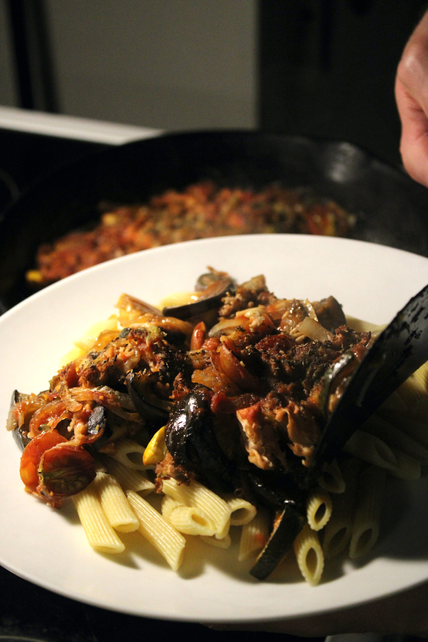 Roasted Eggplant & Mushroom Skillet - Hearty at Home Recipes