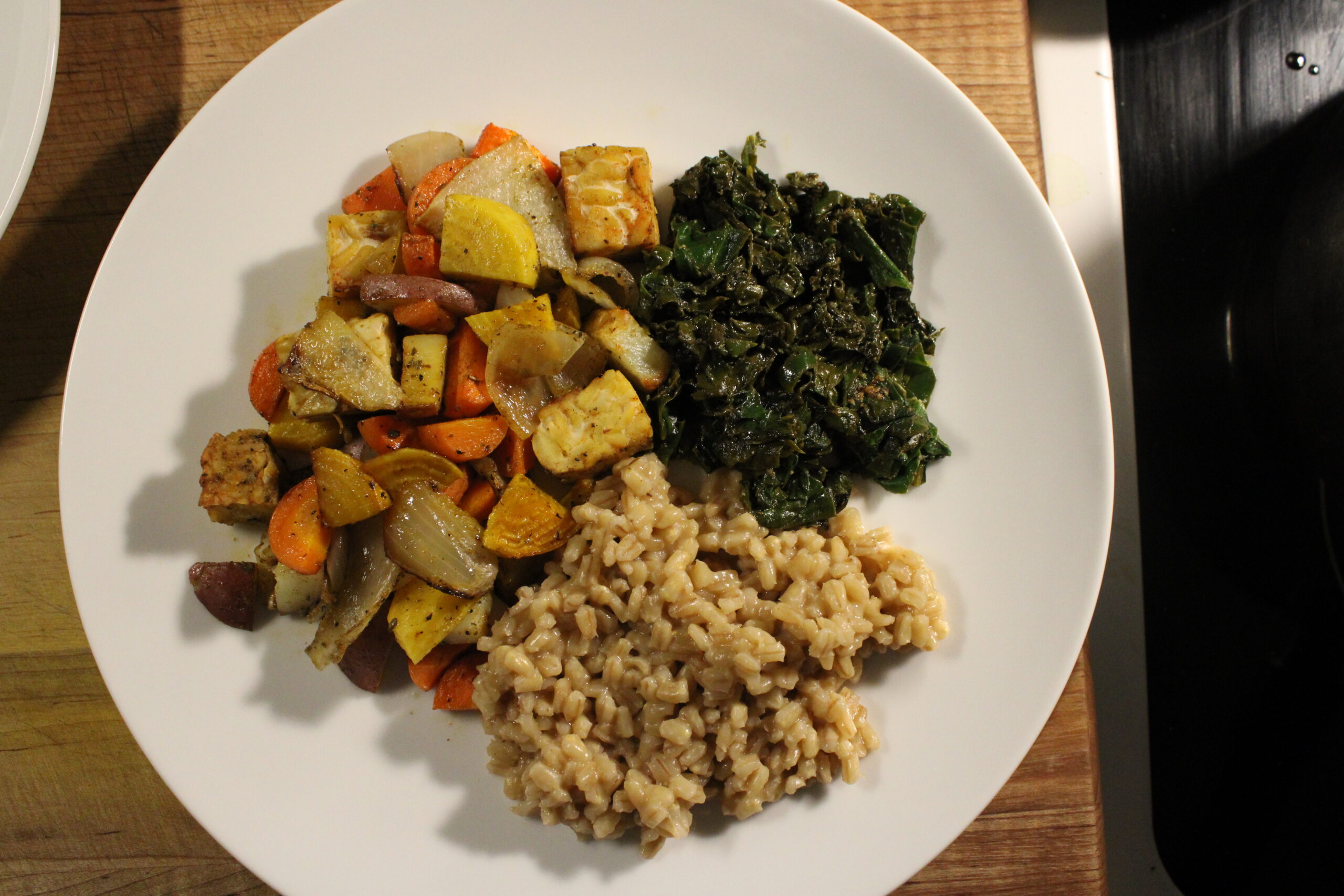 Roasted Beets with Barley & Greens