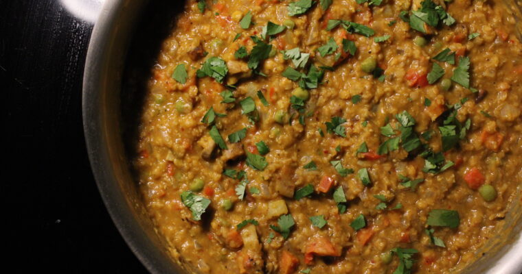 Curry Roasted Daikon & Lentils