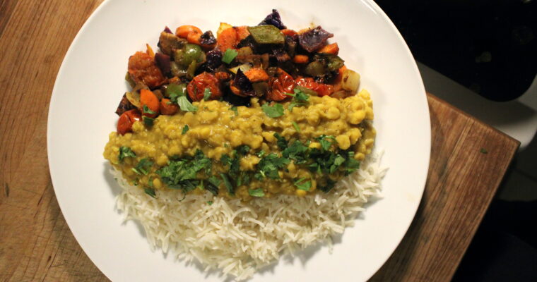 Chana Dal & Curry Roasted Vegetables