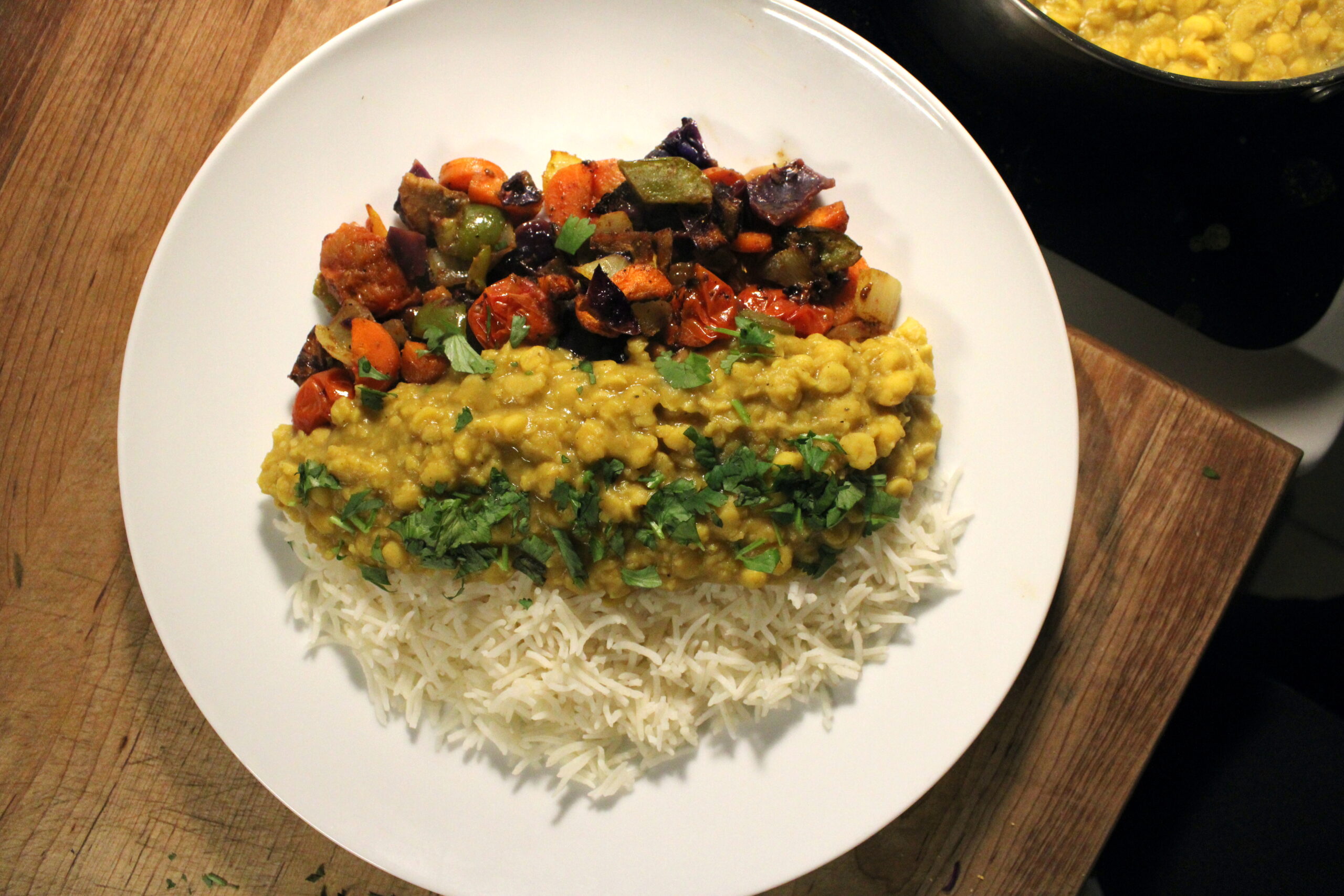Chana Dal & Curry Roasted Vegetables