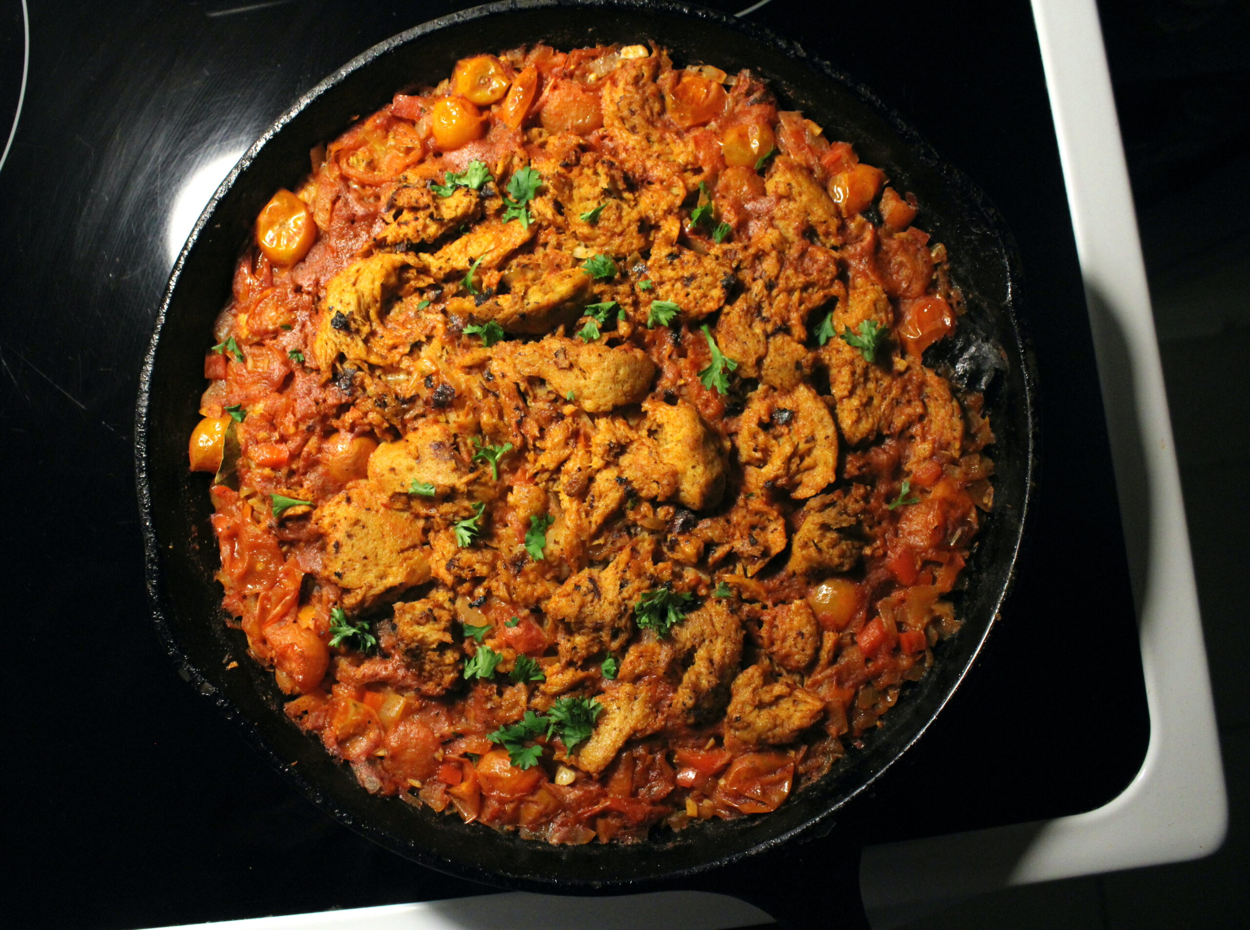 Spanish-style Seitan Chick’n & Rice