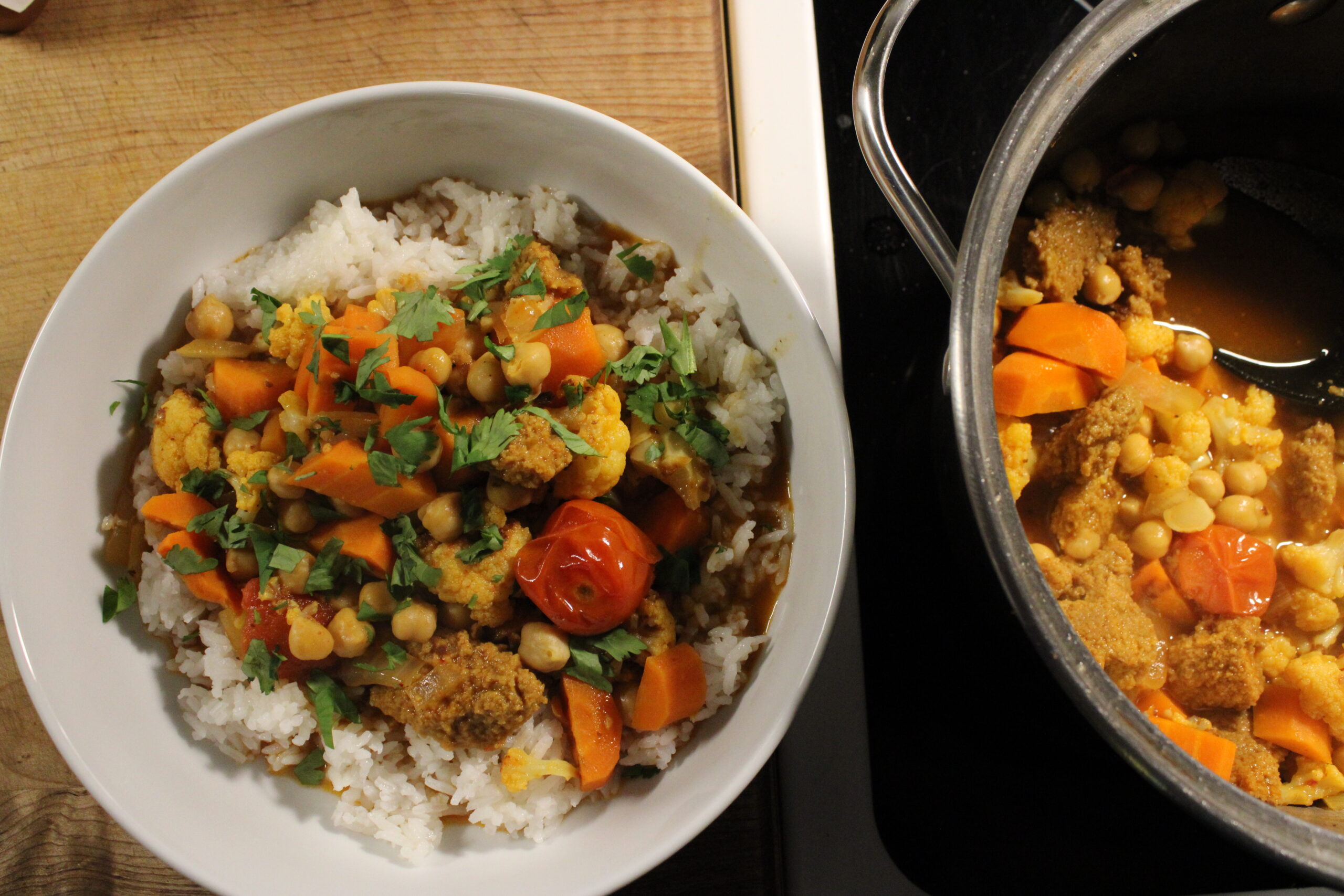 Cauliflower & Seitan Curry