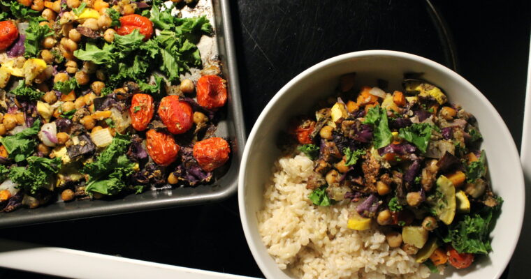 Parmesan Roasted Chickpea Grain Bowl