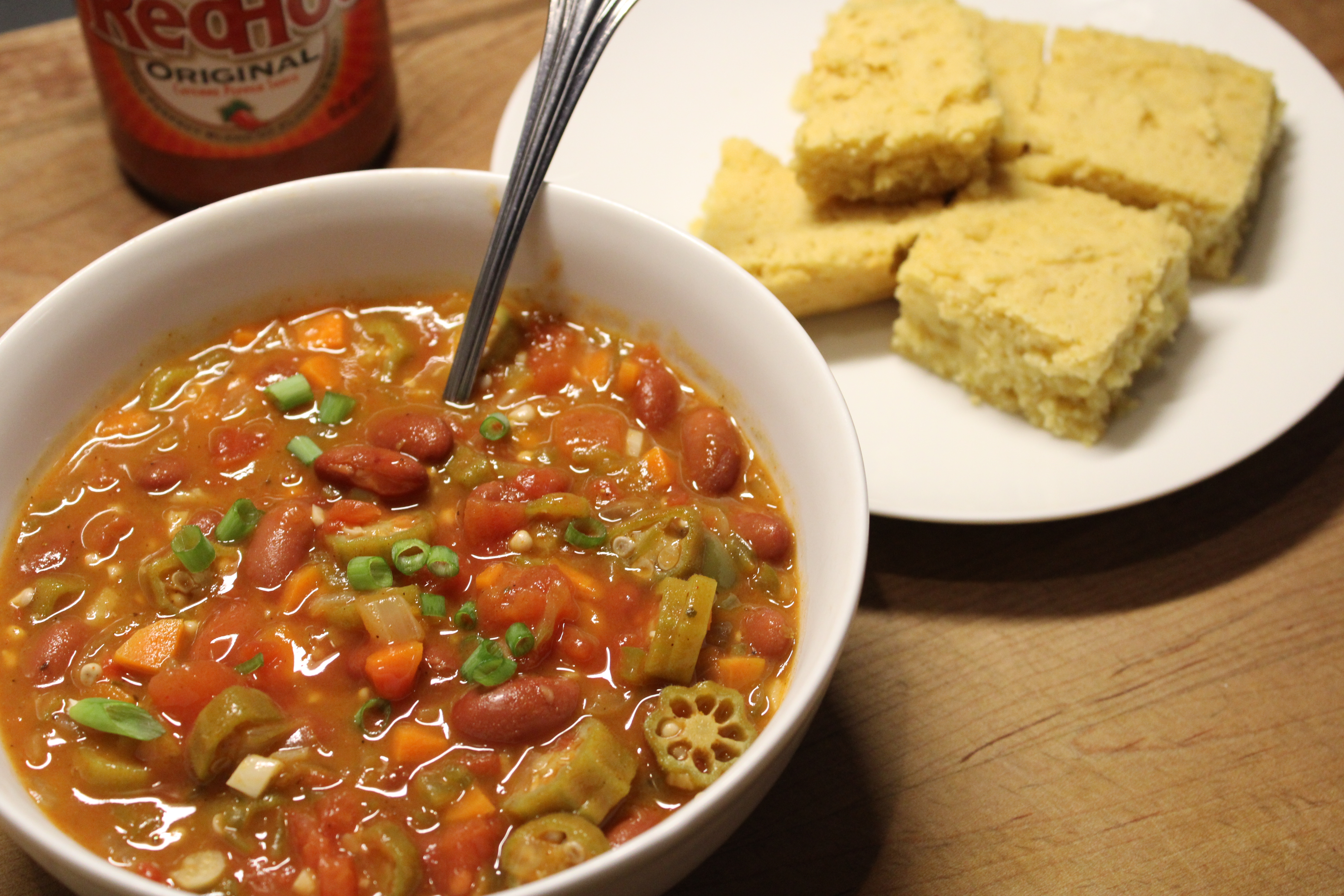 Red Bean Gumbo + Cornbread