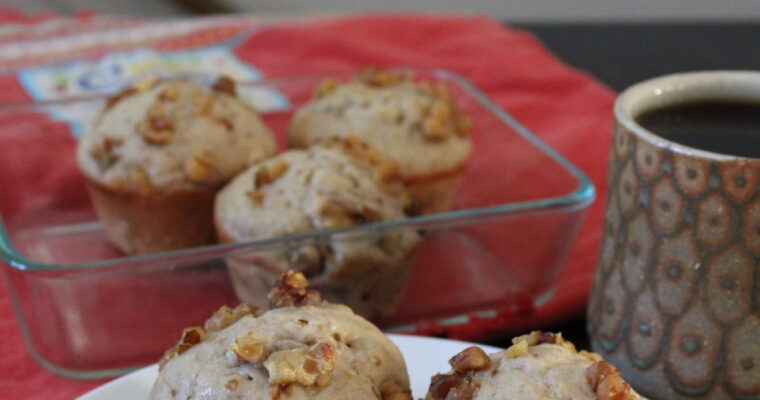 Vegan Banana Walnut Muffins