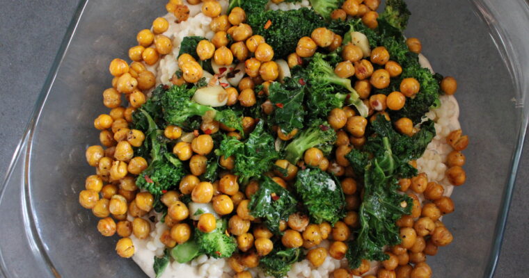 Crispy Kale, Broccoli, and Chickpeas